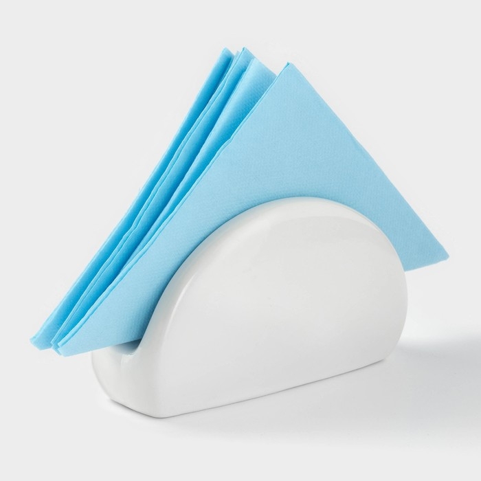 Салфетница керамическая «Классика», 12×4,5×7 см, цвет белый Салфетница керамическая «Классика», 12×4,5×7 см, цвет белый