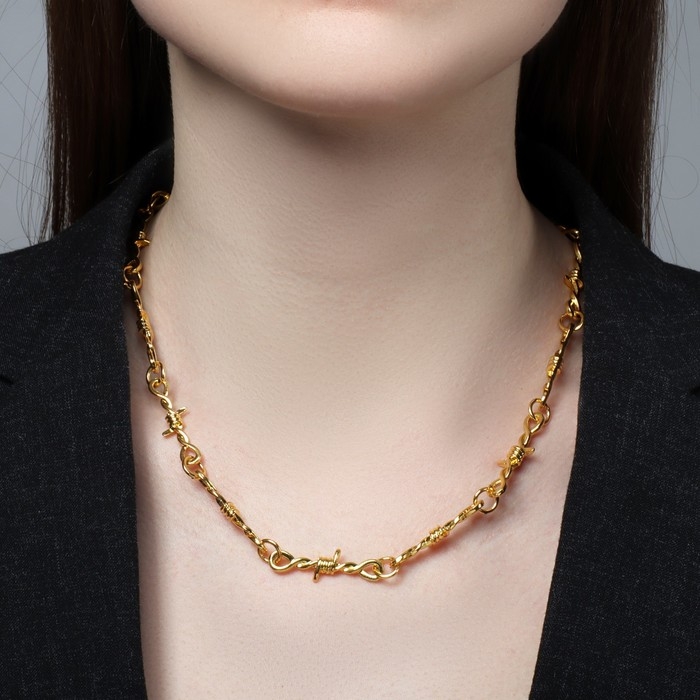 Колье «Проволока» колючая, цвет золото, L=45 см Колье «Проволока» колючая, цвет золото, L=45 см