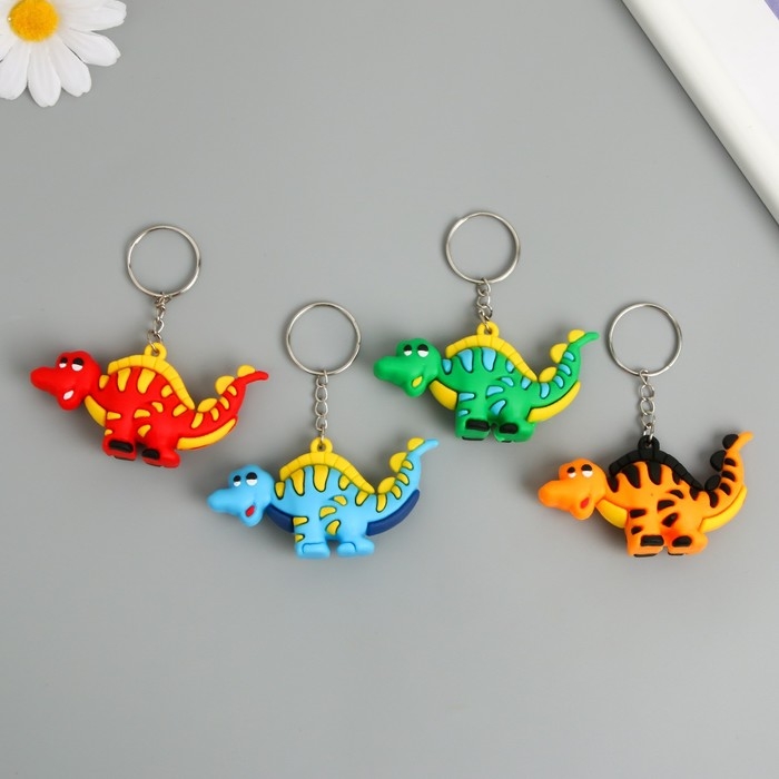 Брелок резина "Длинный динозавр" МИКС 7,5х3,5х2 см