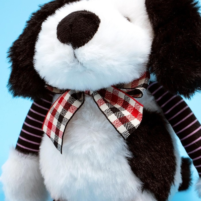 Мягкая игрушка «Собака», 16 см, цвет чёрно-белый Мягкая игрушка «Собака», 16 см, цвет чёрно-белый