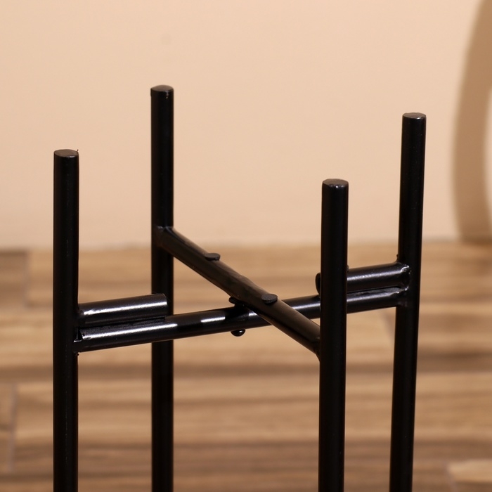 Кашпо на подставке  Кашпо на подставке "Твин" металл (набор 2 шт), диаметр 23 и 19 см