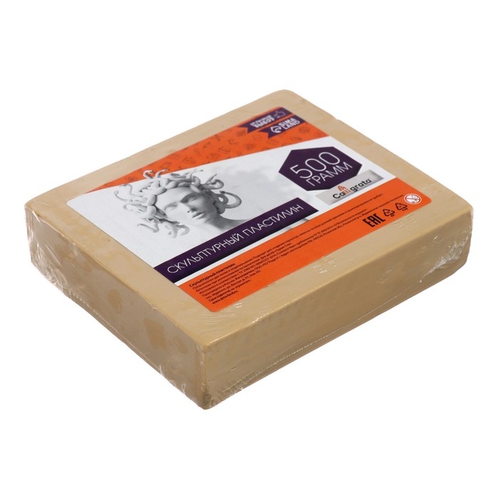 Пластилин скульптурный 500г Calligrata твёрдый, телесный Пластилин скульптурный 500г Calligrata твёрдый, телесный