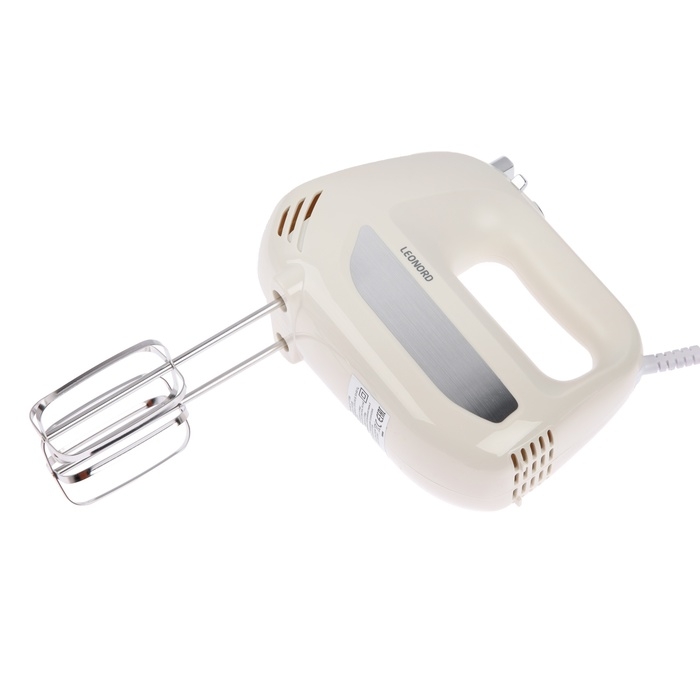 Миксер Leonord LE-1739, ручной, 500 Вт, 6 скоростей, режим  Миксер Leonord LE-1739, ручной, 500 Вт, 6 скоростей, режим "турбо", бежевый