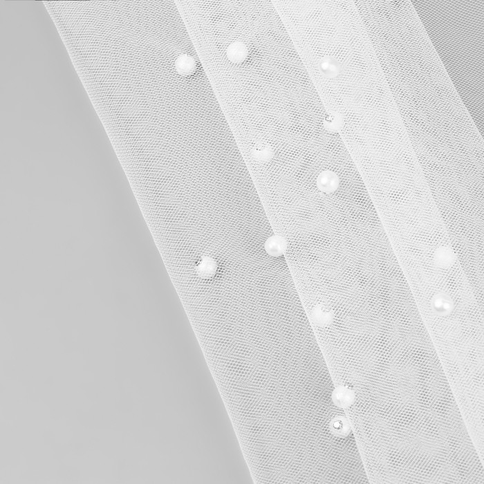 Сетка с бусинами, 150 см, 1 ± 0,2 м, цвет белый Сетка с бусинами, 150 см, 1 ± 0,2 м, цвет белый