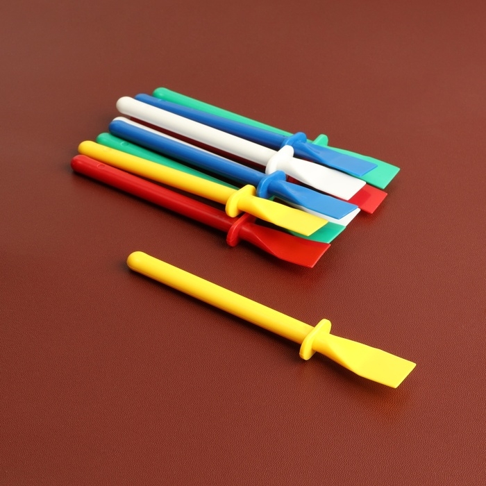 Лопаточки для нанесения клея на кожу, пластиковые, 11,5 × 1,15 см, 10 шт, цвет МИКС Лопаточки для нанесения клея на кожу, пластиковые, 11,5 × 1,15 см, 10 шт, цвет МИКС