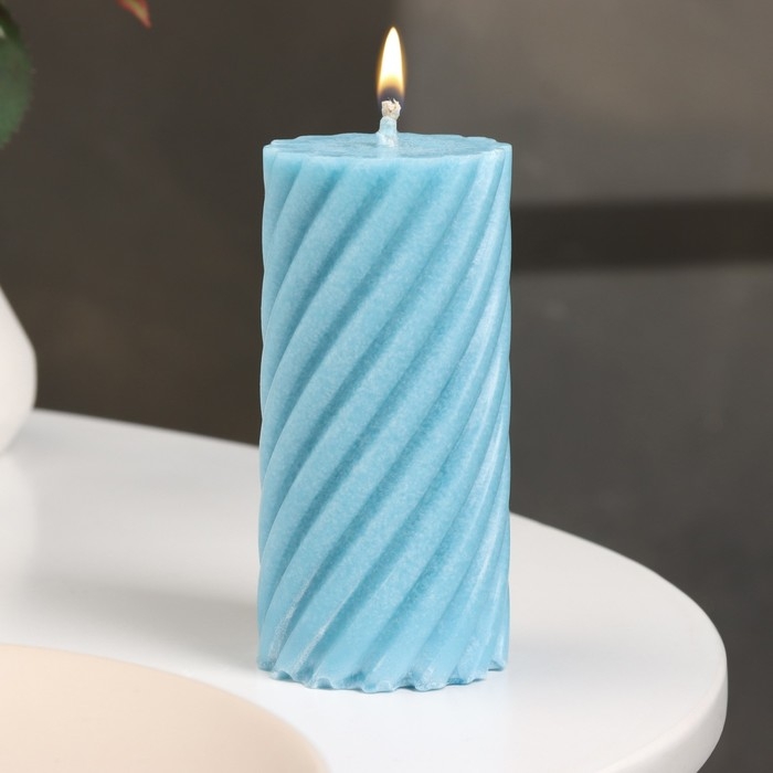 Свеча-цилиндр  Свеча-цилиндр "Спираль", 5х10 см, нива, 6 ч