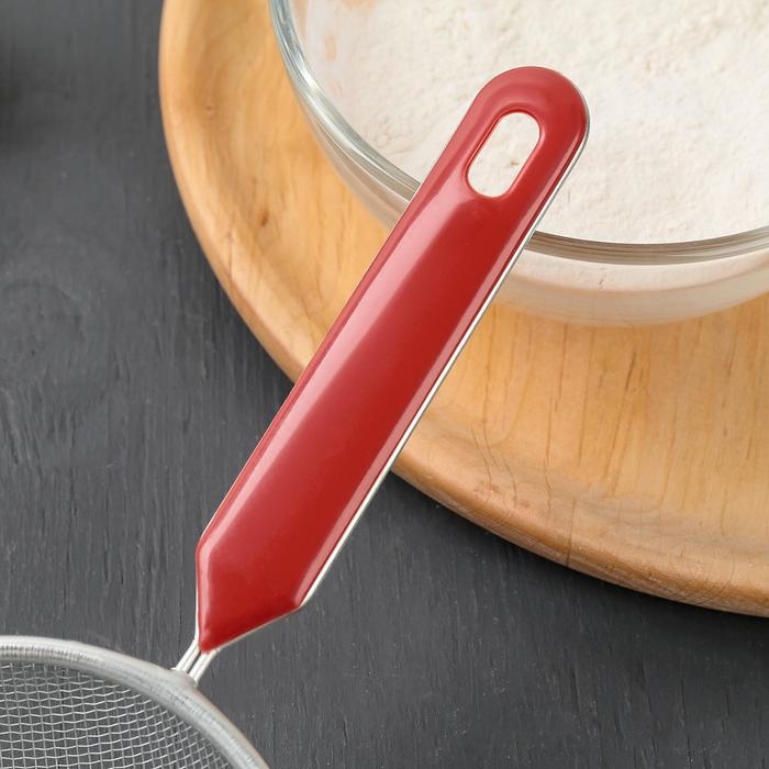 Набор сит, 3 шт, d=8 см, d=10 см, d=11,7 см, цвет красный Набор сит, 3 шт, d=8 см, d=10 см, d=11,7 см, цвет красный