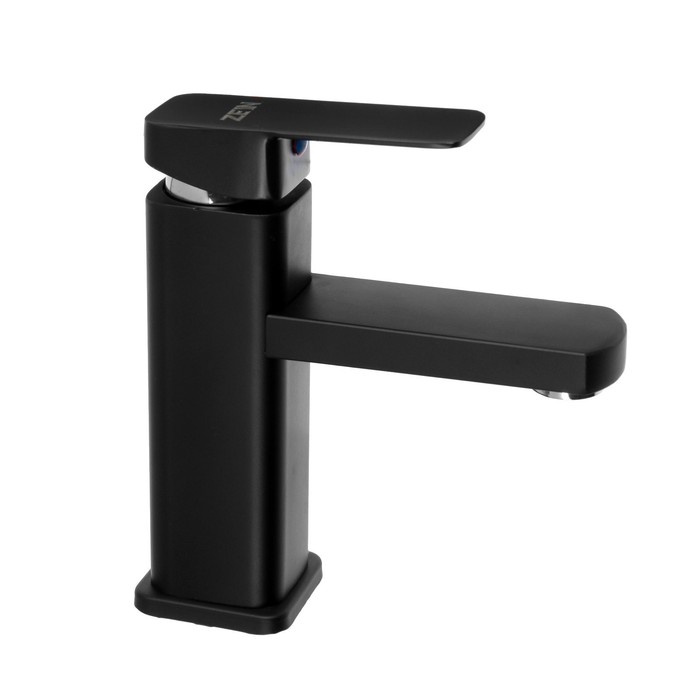 Смеситель для раковины ZEIN ZC2043, картридж керамика 35 мм, с подводкой, черный Смеситель для раковины ZEIN ZC2043, картридж керамика 35 мм, с подводкой, черный