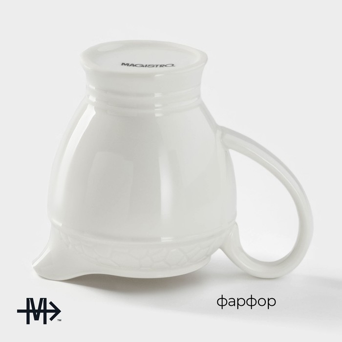 Набор сервировочный Magistro Rodos, 2 предмета: молочник 300 мл, сахарница 300 мл, цвет белый Набор сервировочный Magistro Rodos, 2 предмета: молочник 300 мл, сахарница 300 мл, цвет белый