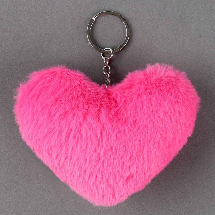 Мягкая игрушка «Сердечко» с пайетками, на брелоке, 10 см, цвет фуксия Мягкая игрушка «Сердечко» с пайетками, на брелоке, 10 см, цвет фуксия