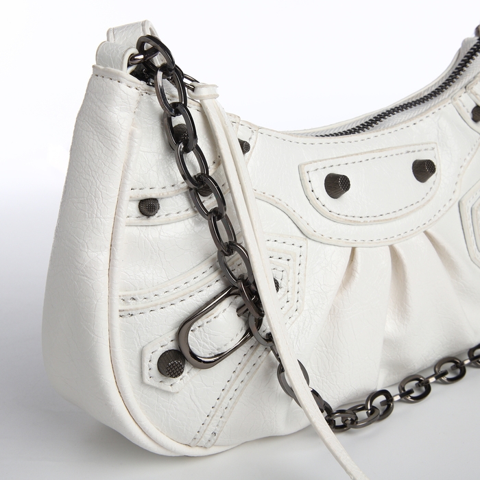 Сумка женская кросс-боди, на молнии, цвет белый Сумка женская кросс-боди, на молнии, цвет белый