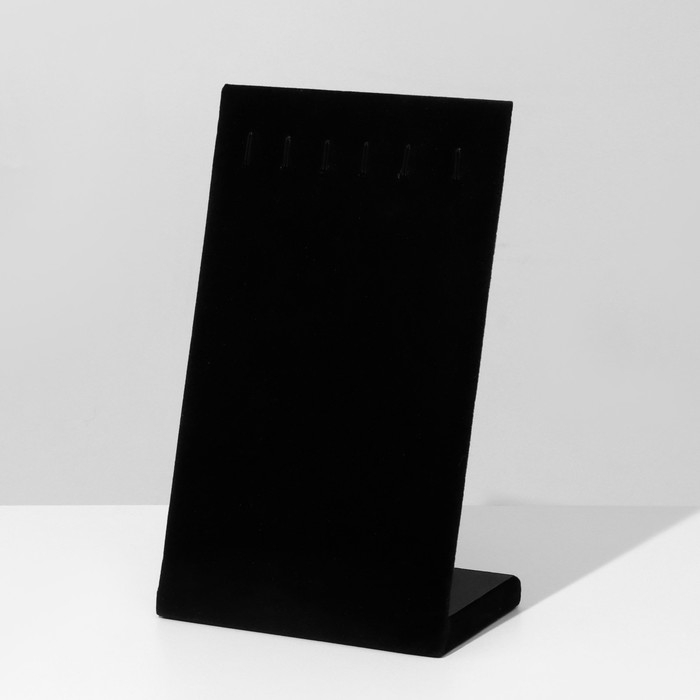 Подставка под кулоны, цепи, 6 крючков, 19,5×11,5×7 см, цвет чёрный Подставка под кулоны, цепи, 6 крючков, 19,5×11,5×7 см, цвет чёрный