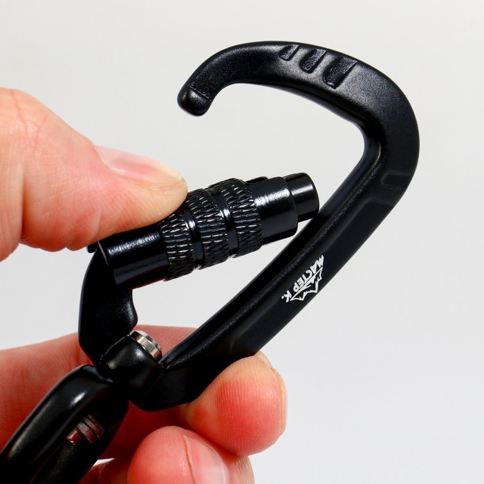 Карабин с байонетной муфтой и вертлюгом, 9х4 см, 400кг, микс Карабин с байонетной муфтой и вертлюгом, 9х4 см, 400кг, микс