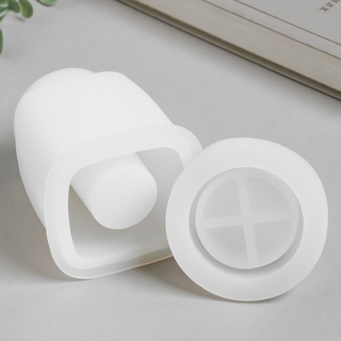 Молд силикон Молд силикон "Баночка квадратная" с крышкой 7,5х7,5х10,4 см