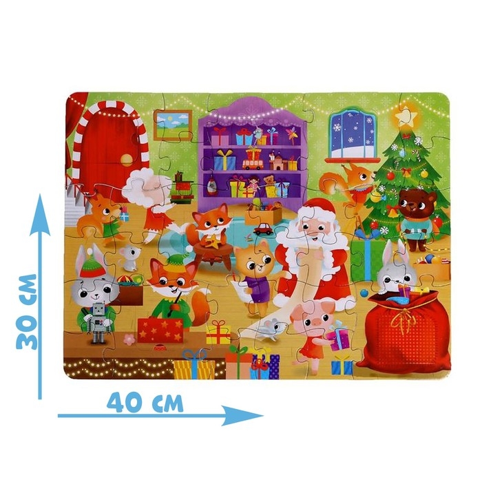 Пазл с окошками «Мастерская Дедушки Мороза», 6 окошек, 30 деталей Пазл с окошками «Мастерская Дедушки Мороза», 6 окошек, 30 деталей