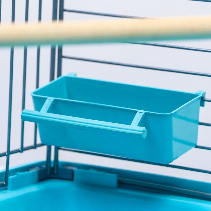 Клетка для птиц Клетка для птиц "Пижон" №104, разборная, 1 секция, 58 х 40 х 48см, бирюзовая