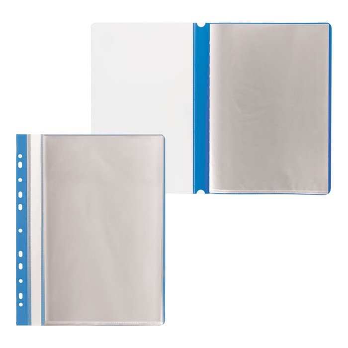Папка с 10 вкладышами А4, 160 мкм, Calligrata, с перфорацией, синяя Папка с 10 вкладышами А4, 160 мкм, Calligrata, с перфорацией, синяя