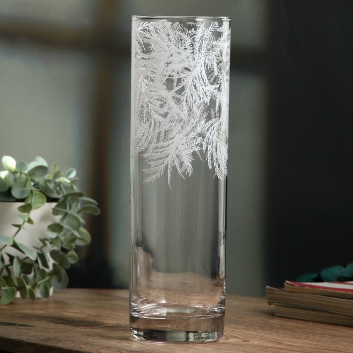 Ваза для цветов, новогодняя «Новый год: Ель» стеклянная, прозрачная, 26,3 см Ваза для цветов, новогодняя «Новый год: Ель» стеклянная, прозрачная, 26,3 см