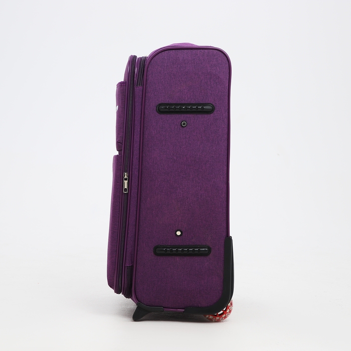 Чемодан средний 52 л (M), отдел на молнии, кодовый замок, с расширением, цвет фиолетовый Чемодан средний 52 л (M), отдел на молнии, кодовый замок, с расширением, цвет фиолетовый