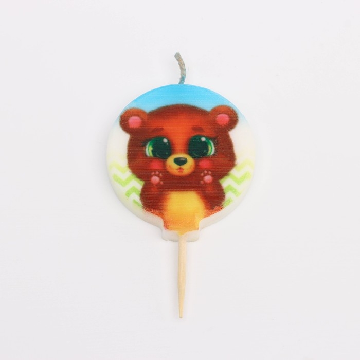 Набор свечей в торт "Зверята", 4&times;4,4см, 4 шт