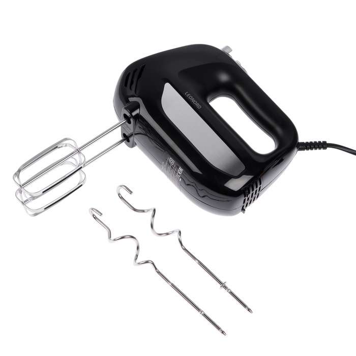 Миксер Leonord LE-1739, ручной, 500 Вт, 6 скоростей, режим  Миксер Leonord LE-1739, ручной, 500 Вт, 6 скоростей, режим "турбо", чёрный