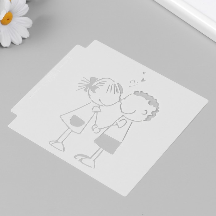 Трафарет пластик "Малыши" набор 6 шт 13х13 см