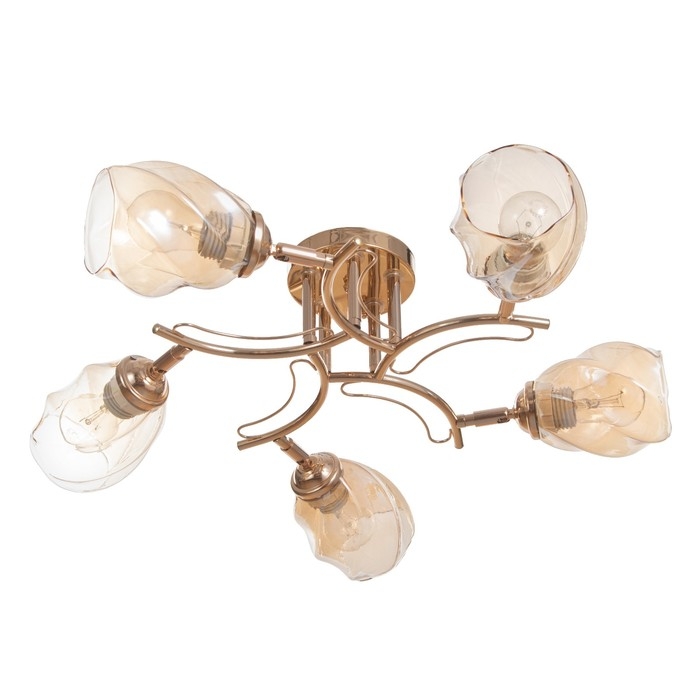 Люстра Люстра "Лойс" 5х40Вт Е27 Золото 54х54х22см