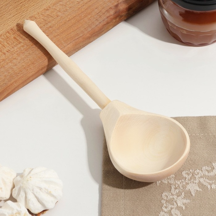 Ложка полубаская, без росписи, хемпельная, 19×6 см Ложка полубаская, без росписи, хемпельная, 19×6 см