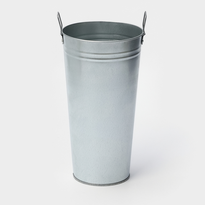 Вазон оцинкованный с ручками, 9 л, h=40 см, ГОСТ Вазон оцинкованный с ручками, 9 л, h=40 см, ГОСТ