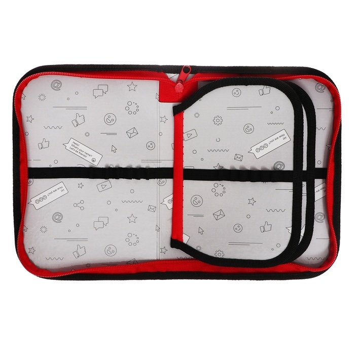 Пенал 3 секции, вкладка внутри, 140 х 210 х 40 мм, тканевый, Calligrata TOP Block  Пенал 3 секции, вкладка внутри, 140 х 210 х 40 мм, тканевый, Calligrata TOP Block "Кеды аниме"