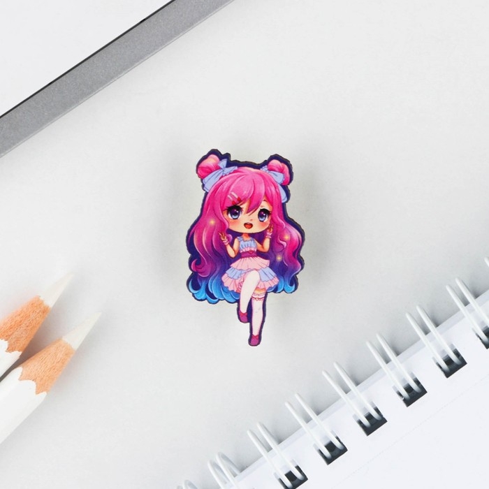 Значок с наклейками «Аниме girl», 6.5 х 9 см Значок с наклейками «Аниме girl», 6.5 х 9 см