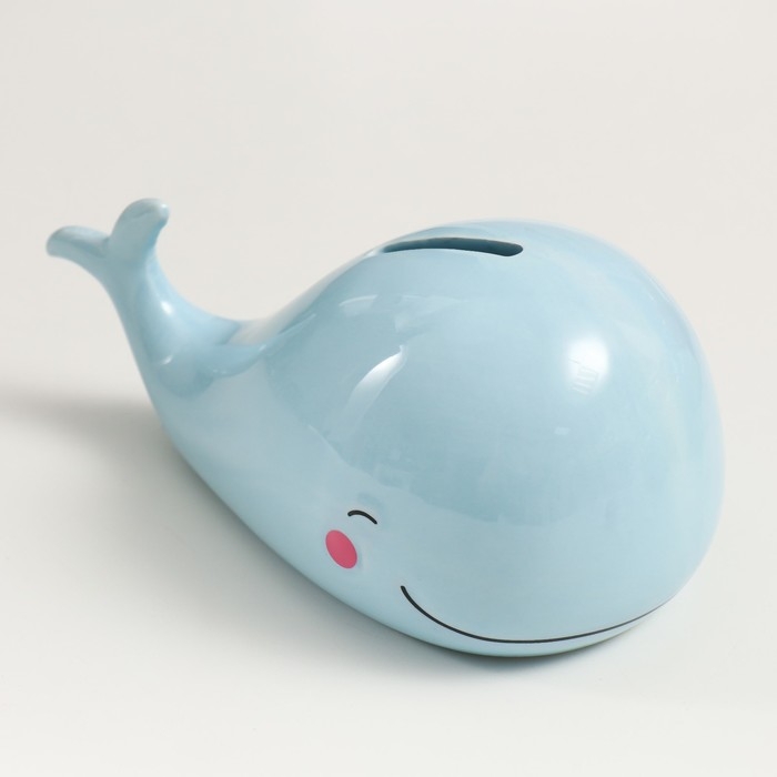 Копилка керамика Копилка керамика "Голубой китёнок" 16,7х9,9х9,1 см