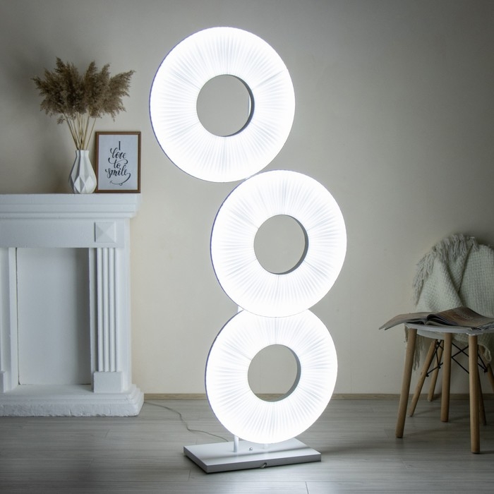 Торшер  Торшер "Спинелия" LED 4000К 65Вт белый 85х20х175см