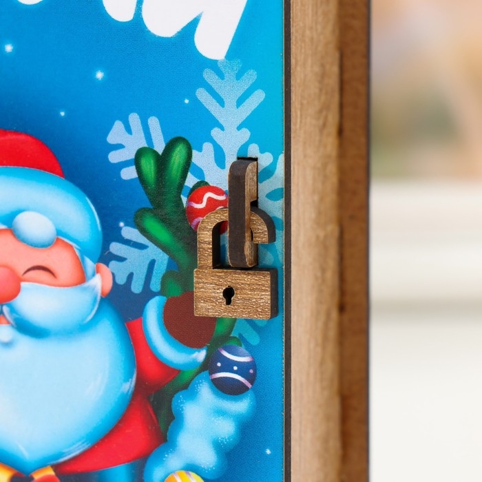 Новогодняя копилка-шкатулка  Новогодняя копилка-шкатулка "Удачи" 14х12х5 см