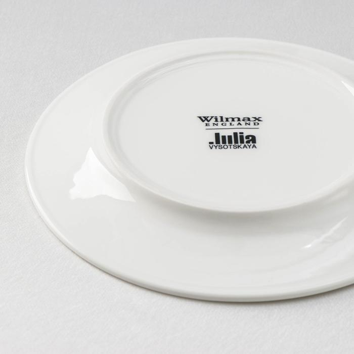 Набор тарелок десертных фарфоровых Wilmax «Юлия Высоцкая», 6 предметов: d=20 см, цвет белый Набор тарелок десертных фарфоровых Wilmax «Юлия Высоцкая», 6 предметов: d=20 см, цвет белый
