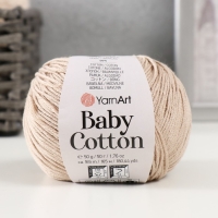 Пряжа "Baby cotton" 50% акрил 50% хлопок 165м/50гр (403 св.беж)