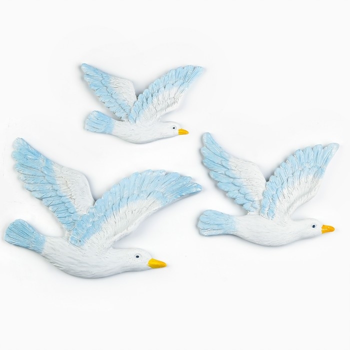 Интерьерный сувенир Интерьерный сувенир "Чайки" набор из 3шт, 10,15,24см