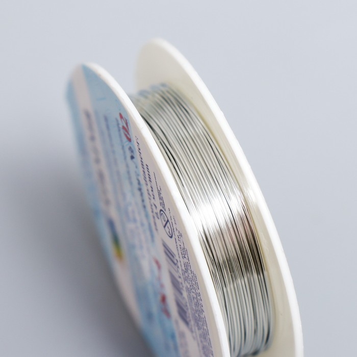 Проволока для бисера   Проволока для бисера  "Gamma/Zlatka" 0,4 мм.10 м±0.5 м, цв. под серебро