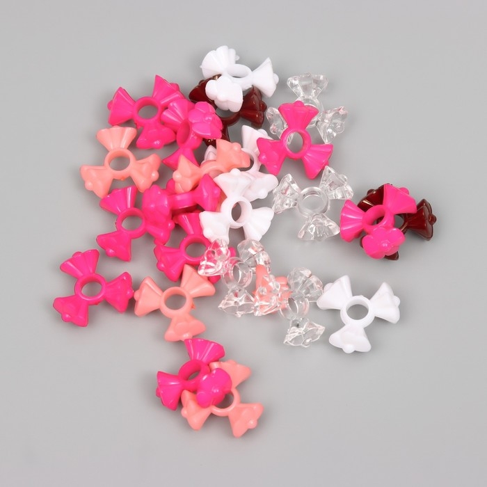 Бусины для творчества пластик Бусины для творчества пластик "Три цветка" тёплый МИКС набор 20 гр 1,9х1,9х0,9 см