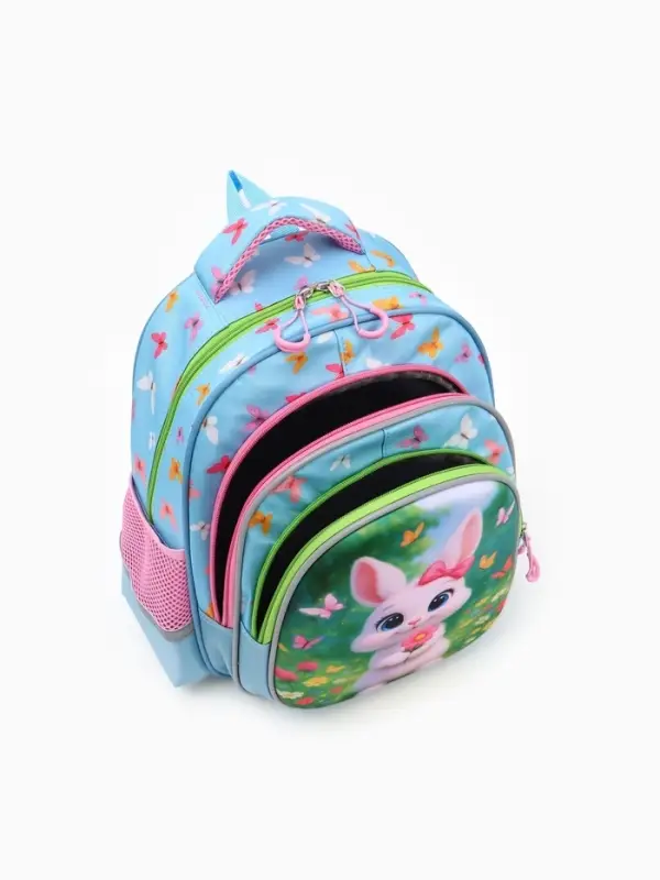 Рюкзак школьный, с эргономичной спинкой, 3 отделения, средний &laquo;Зая&raquo;