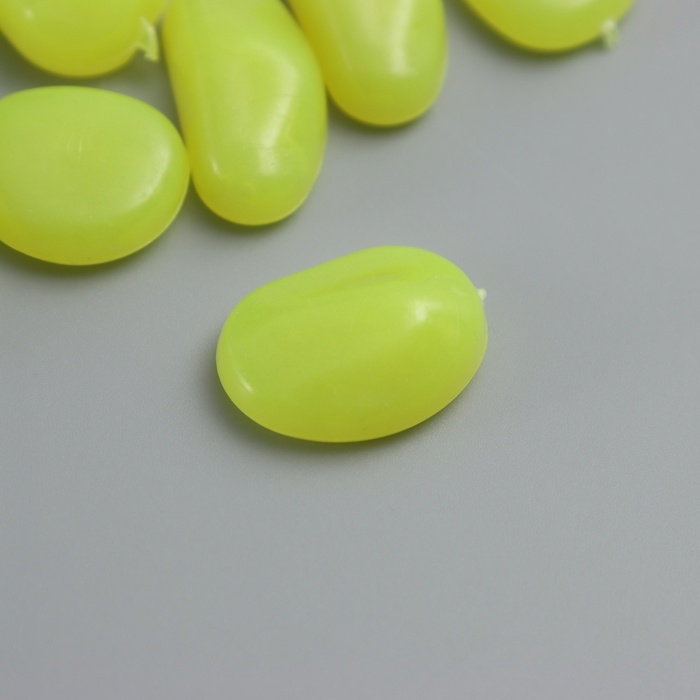 Декор для творчества пластик светится в темноте  Декор для творчества пластик светится в темноте "Жёлтые камешки" набор 12 шт