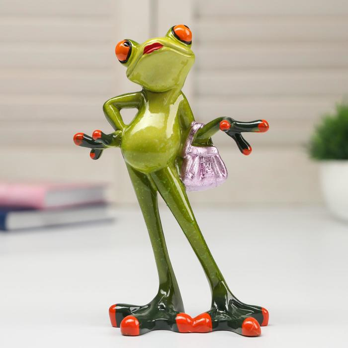 Сувенир полистоун лак  Сувенир полистоун лак "Лягушка Фифа" 15х5,5х10 см