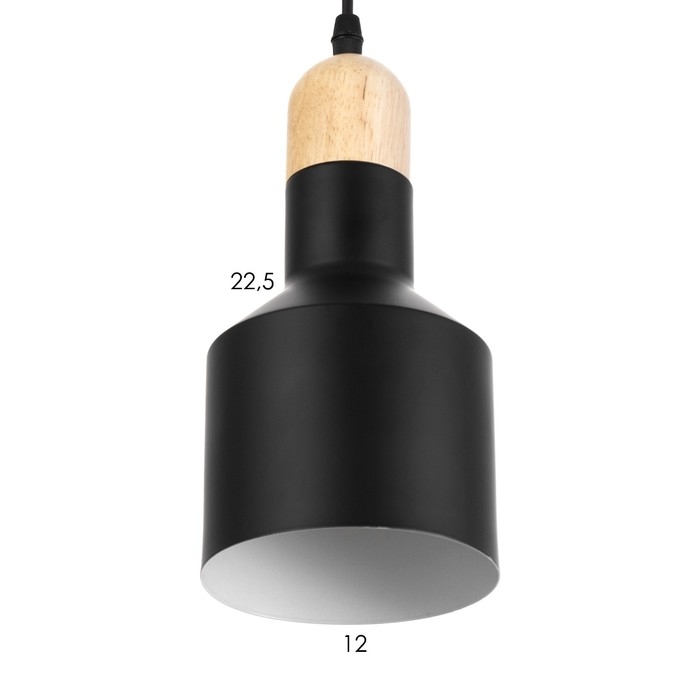 Светильник Светильник "Пума" 1хЕ27 40Вт черный 12х12х18-118 см