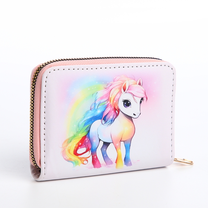 Кошелёк детский на молнии «Выбражулька», цвет розовый