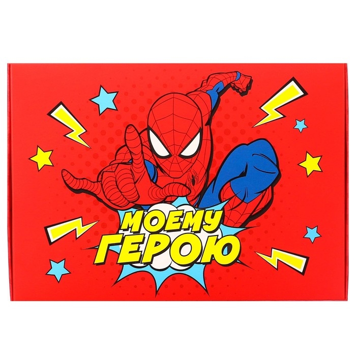 Подарочная коробка, складная Подарочная коробка, складная "Моему герою" 21х15х5 см, Человек-паук