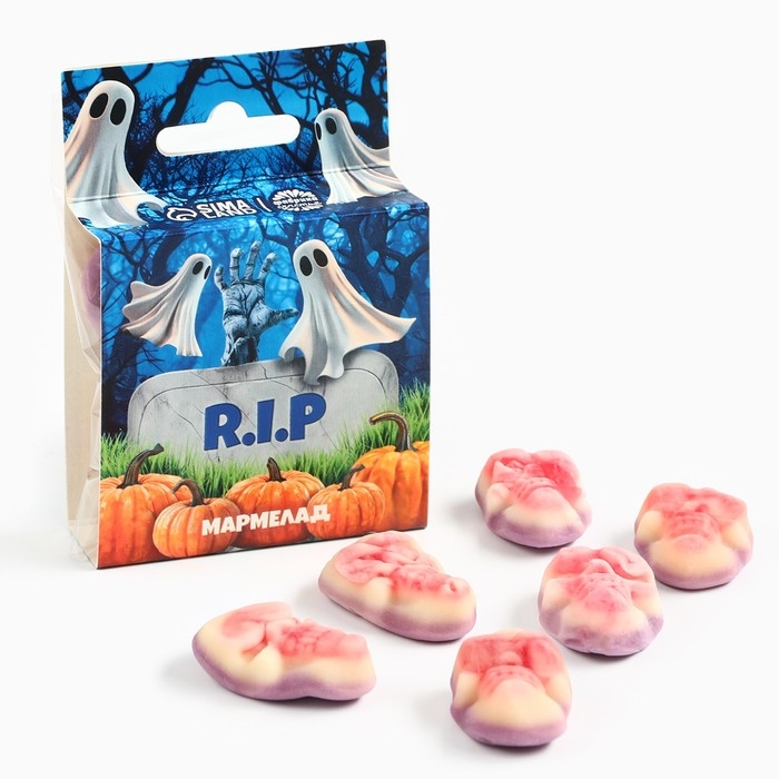 Хэллоуин Мармелад в виде черепа &laquo;Привидения&raquo;, 40 г
