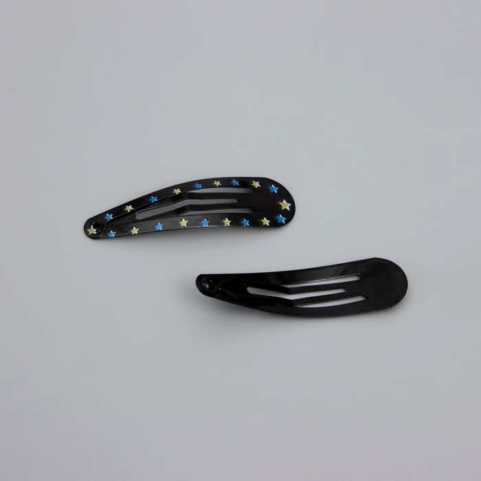 Невидимка для волос  Невидимка для волос "Ночка" (набор 10 шт) чёрно-золотой