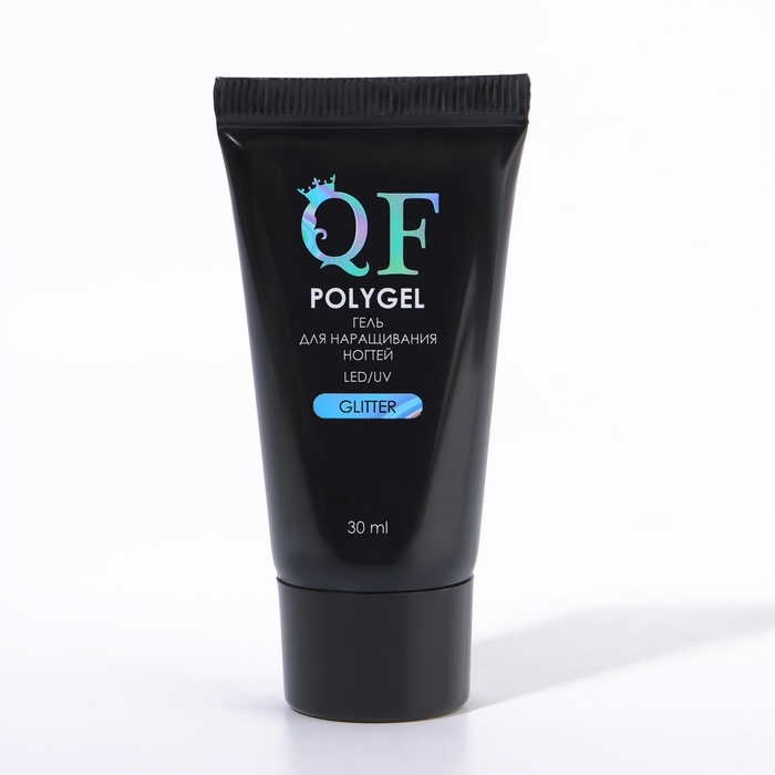 Полигель для наращивания «GLITTER», 3-х фазный, 30 мл, LED/UV