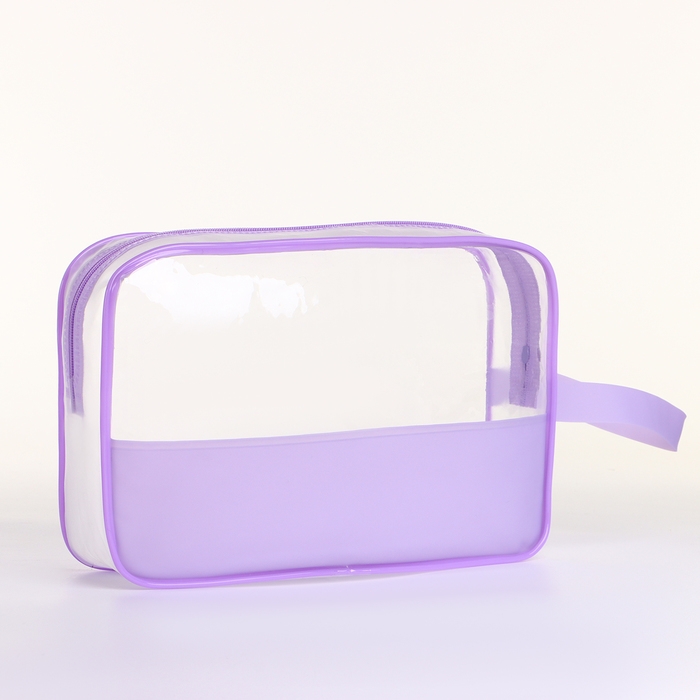 Косметичка на молнии, цвет сиреневый Косметичка на молнии, цвет сиреневый