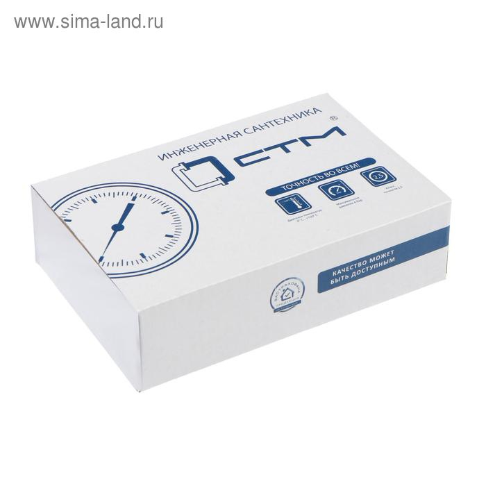 Термоманометр "CTM", радиальный, Дк 80 мм, 0.6 МПа, наружная резьба 1/4", 120°С